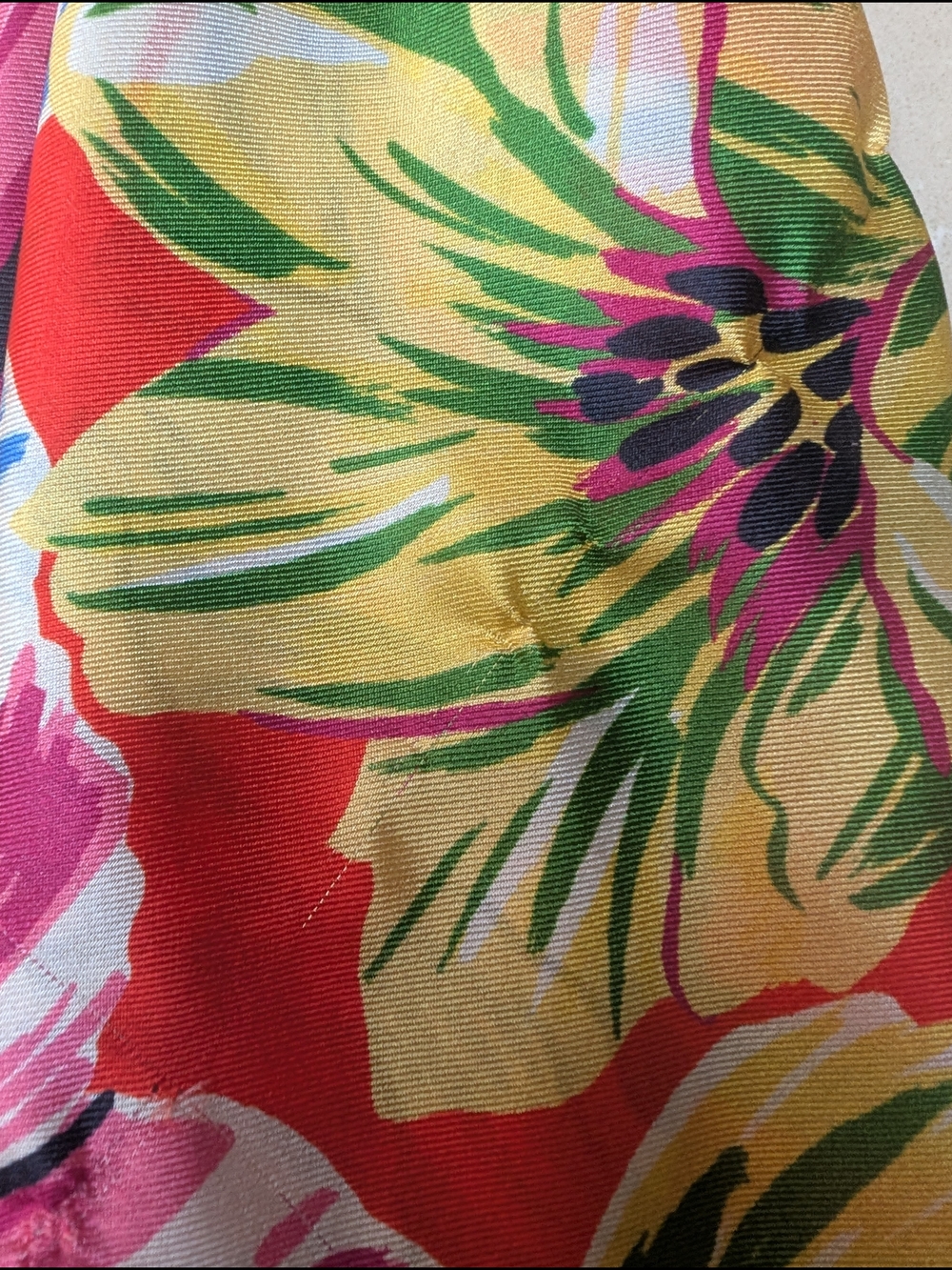Kate Spade Painted Tulips Silk Square Scarf - Picture 4 of 8